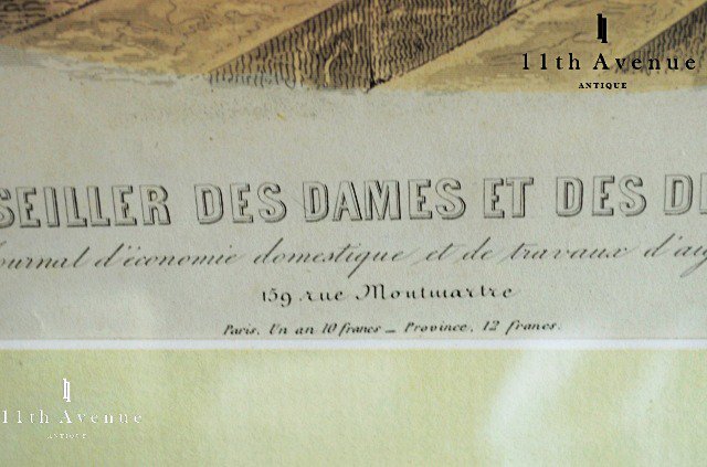 Le Conseiller des Dames et des Demoiselles【フランス】ファッションプレート 1863年 - 西洋アンティーク  11th Avenue | 銀座のアンティーク専門店