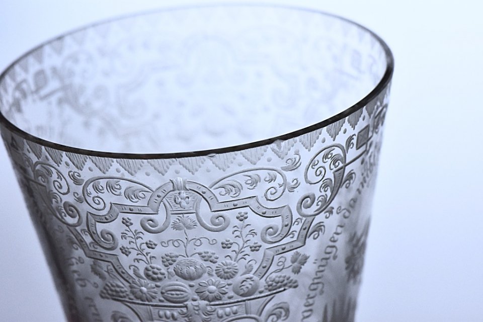 シレジア　エングレーヴィング装飾グラス≪Silesian engraved glass≫