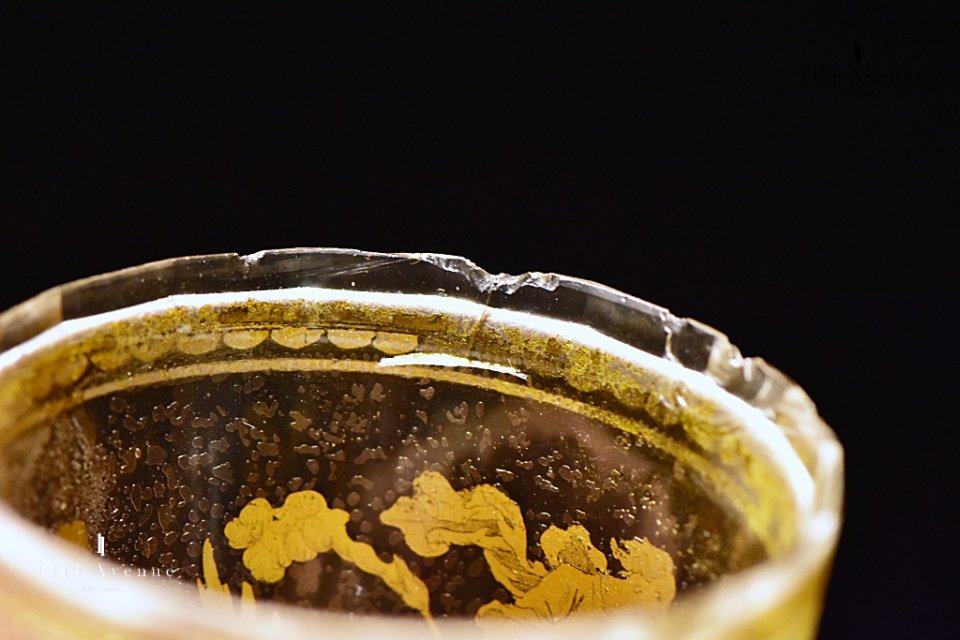 ボヘミア　18世紀サンドイッチガラス　タンブラー≪Bohemia Zwischengoldglas beaker≫