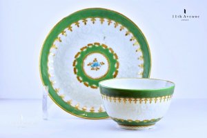 ʥꥹ˥ꥵ󥻥ޥ&åץ륰꡼ƥܥWorcester chrysanthemum  green border teabowl & saucer