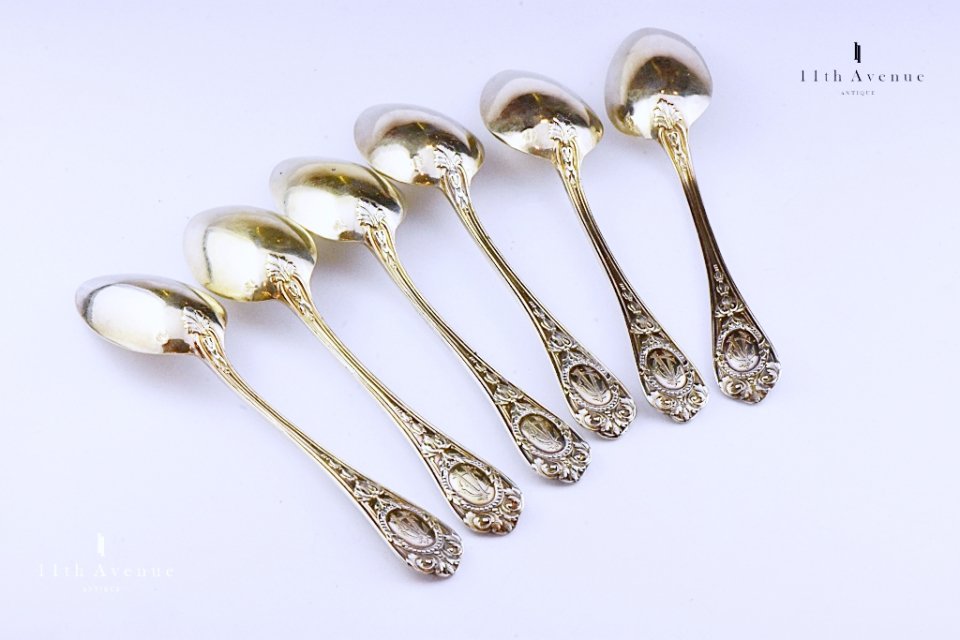 Henri Chenailler 純銀製スプーン　6本セット≪French silver six spoons≫