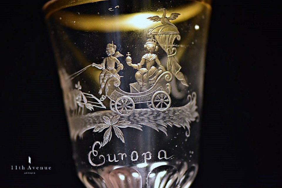 シレジア　エウロパの寓意　グラス　18世紀