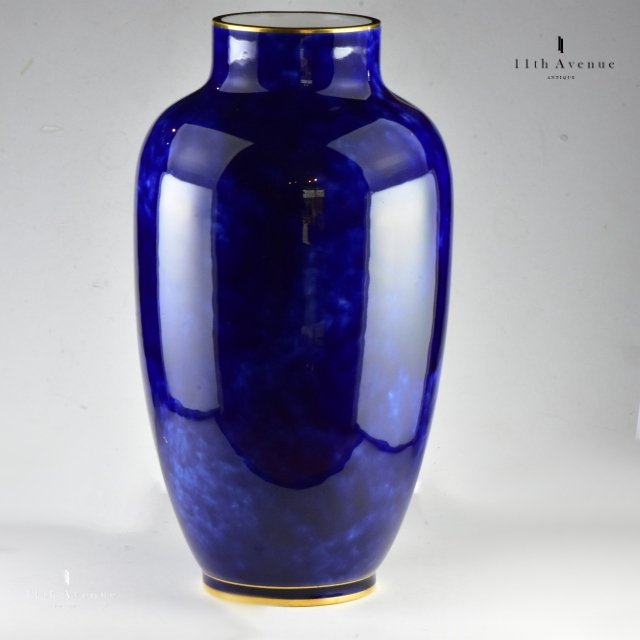 セーヴル ブルー（雲模様）装飾 花瓶 1898年 - 西洋アンティーク 11th