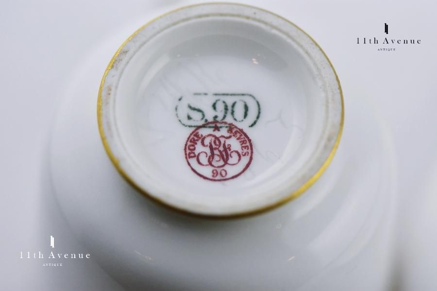 セーヴル 金彩装飾 デミタスカップ＆ソーサー 1890年 - 西洋