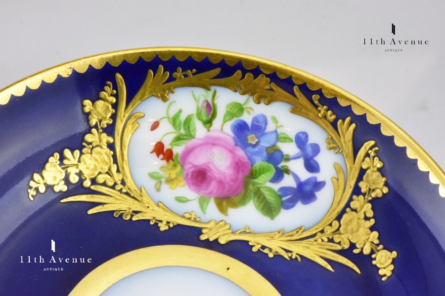 ボワイエ 花文 カップ＆ソーサー 19世紀半ば - 西洋アンティーク