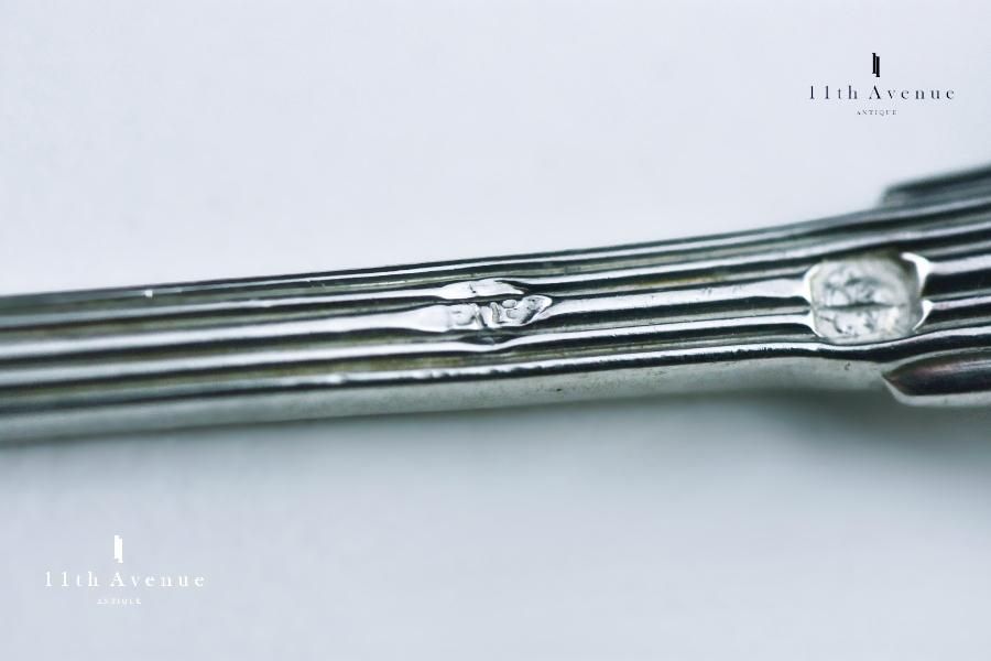 ピュイフォルカ　シルバースプーン6本　純銀 Sold : ピュイフォルカスプーン6本フレンチシルバー950,リボン