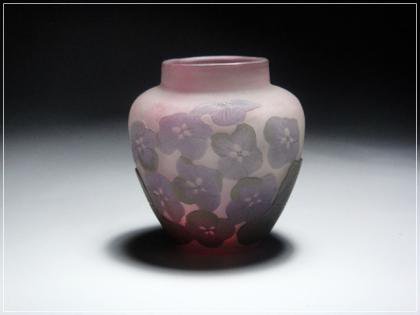 エミール・ガレ（Emile Galle)　紫陽花文花瓶