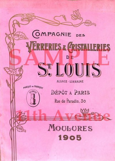 サン・ルイ【St.Louis】　1905年　公式プレス成型製品カタログ（デジタル資料）