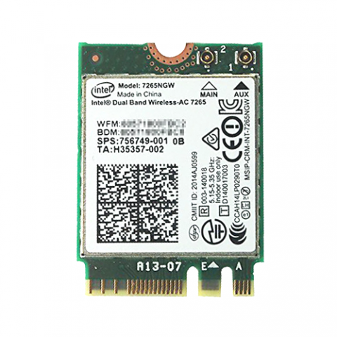 HP純正 756749-001 Intel Dual Band Wireless-AC 7265 867Mbps Dual Band 2x2