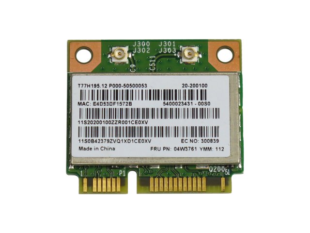 Lenovo純正 04W3761/04W3762 Broadcom BCM94313HMGB 802.11b/g/n WLAN + Bluetooth  4.0 無線LANカード