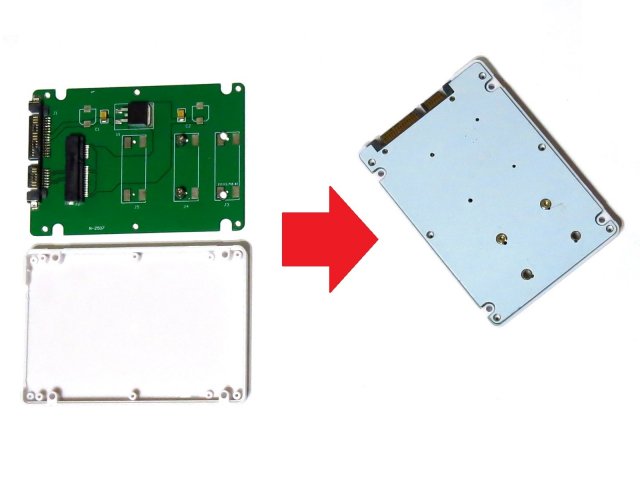 SALE／37%OFF】 mSATA MINI PCI-E SSD→2.5インチ SATA3 変換アダプタ 7mm プラスチック ケース付き 
