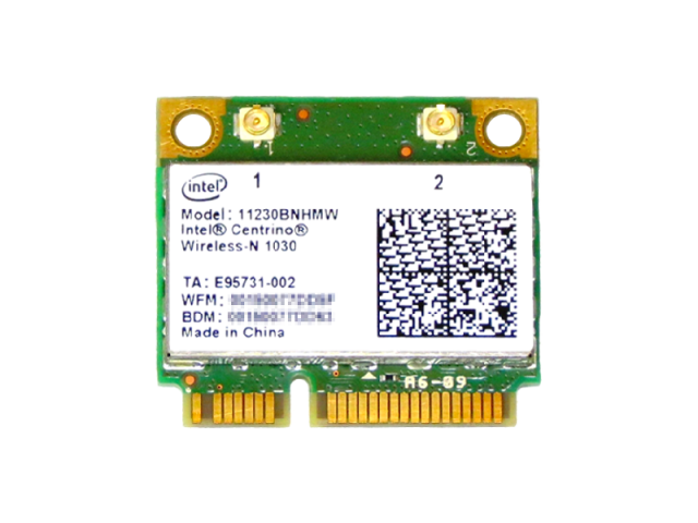 インテル Intel Centrino Wireless-N 1030 Single Band 802.11b/g/n 300Mbps +  Bluetooth 3.0 PCIe Mini half 無線LANカード 11230BNHMW