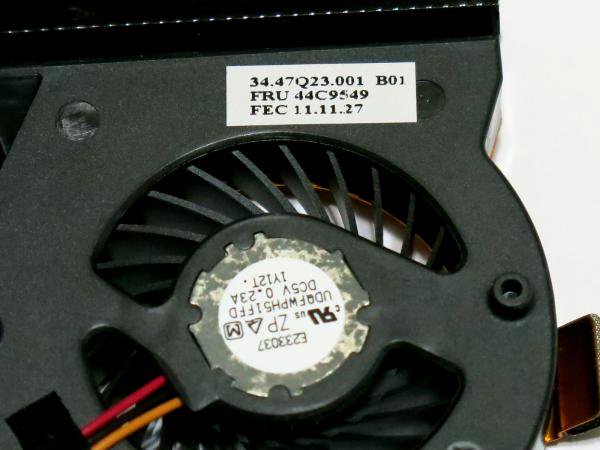 IBM Lenovo Thinkpad X200 Cpu Fan & Heatsink FRU 44C9549