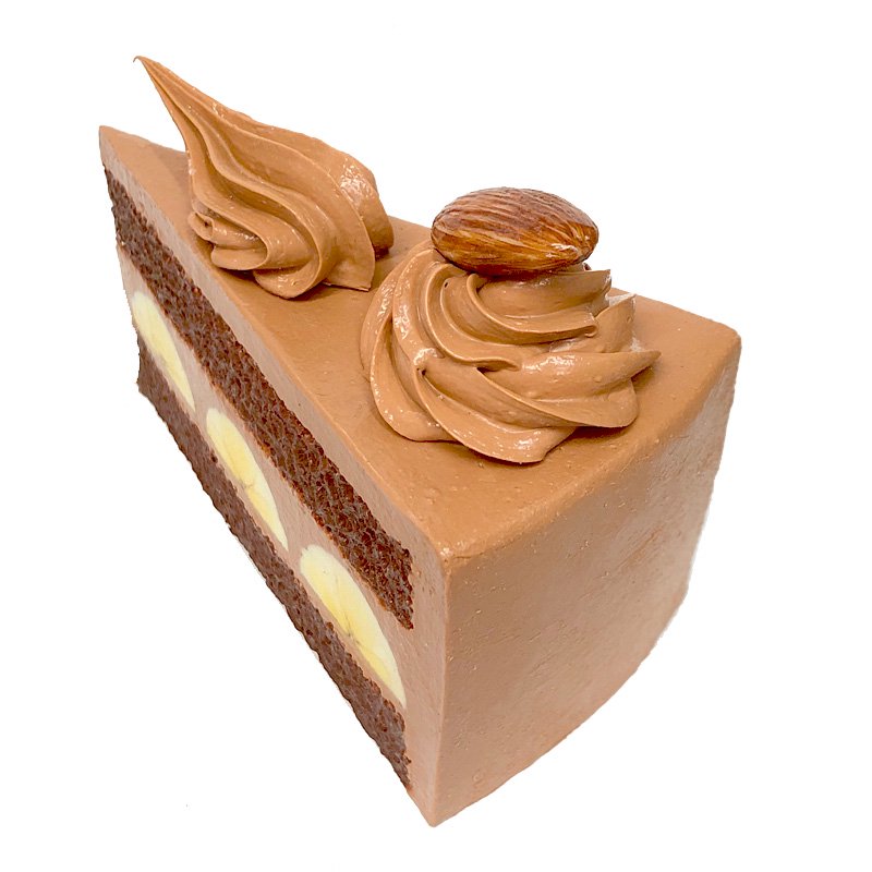 【食品サンプル】チョコバナナケーキ（カットケーキ）【スイーツ】