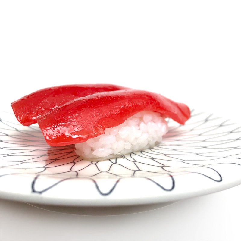 食品サンプル】回転寿司で流れてきた「まぐろ握り２貫」【和食