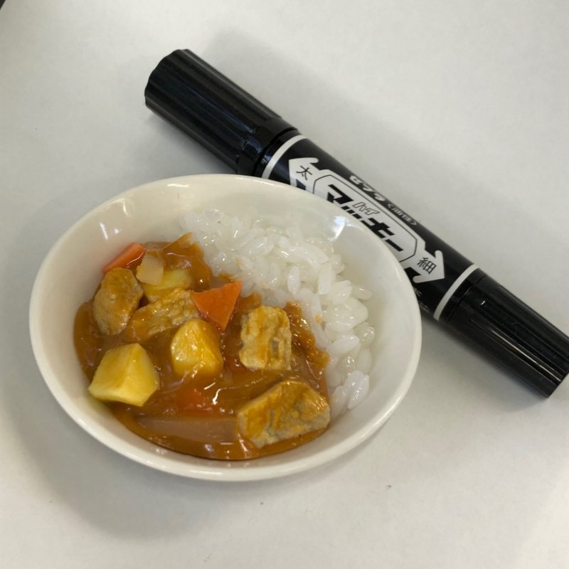 食品サンプル】ミニカレーライス（直径12.5㎝）【ミニチュアフード】