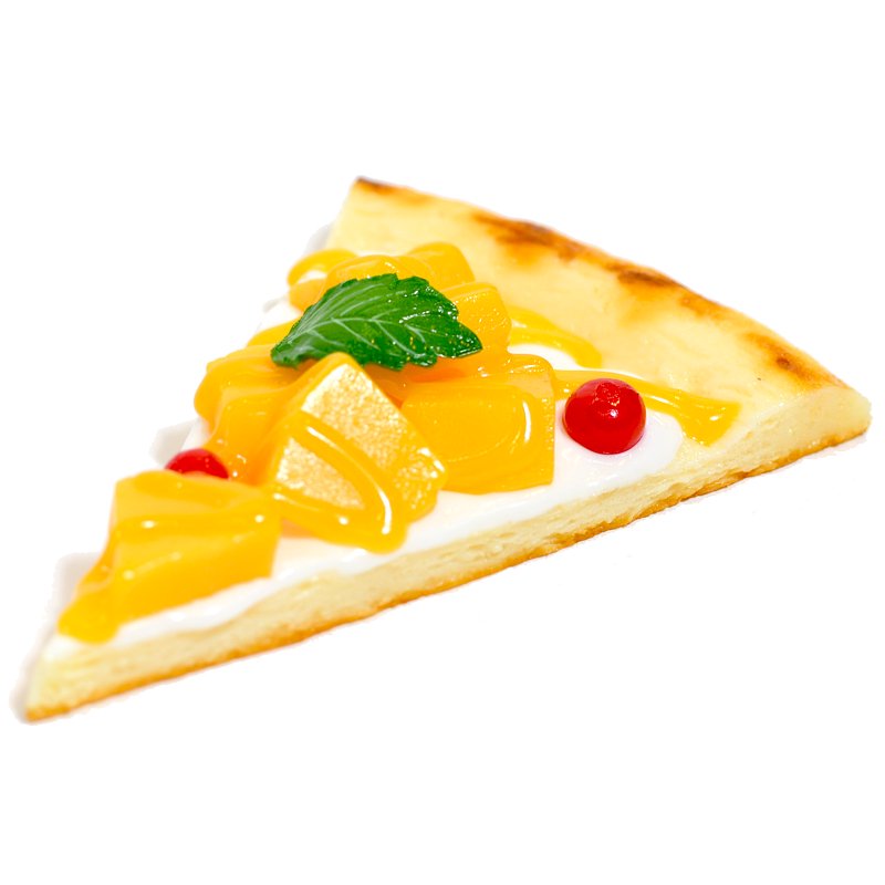 食品サンプル】マンゴーチャンクとカラントのデザートピザ（カットピザ