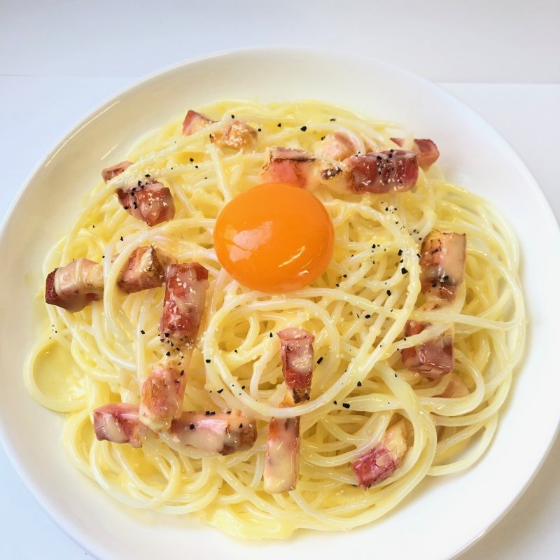 食品サンプル カルボナーラ スパゲティ パスタ spaghetti carbonara