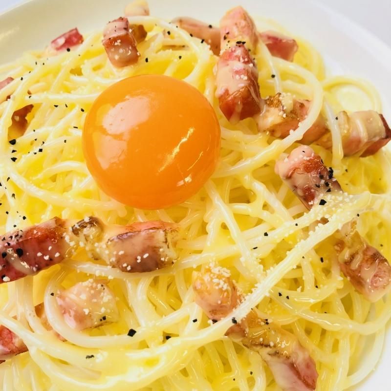 食品サンプル】丸い黄身がのったカルボナーラ【洋食】 - fake 食品サンプル】丸い黄身がのったカルボナーラ【洋食】 - fake