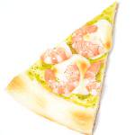 海老とモッツァレラチーズのバジルソースピザ