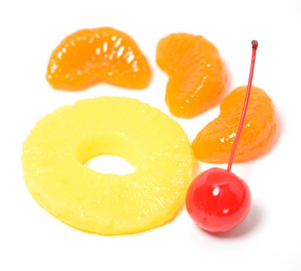 【食品サンプル】缶詰フルーツセット -スイーツデコパーツハンドメイド材料【フルーツ・パーツ】