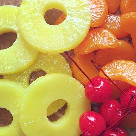 食品サンプル】缶詰フルーツセット -スイーツデコパーツハンドメイド