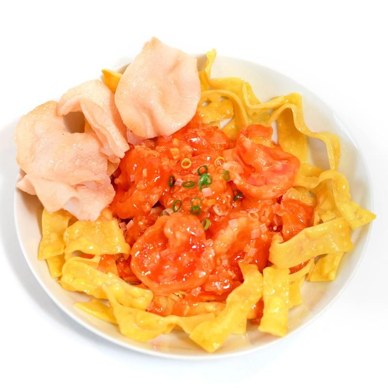 食品サンプル】【現品限り】エビチリ えびせんべい添え【中華】