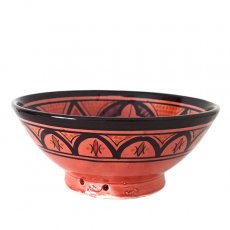 陶器 モロッコ サフィ陶器 ボウル（レッド 18cm）