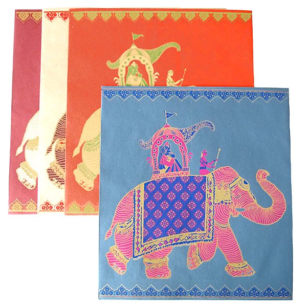 インド chimanlals（チマンラール） 封筒 VISHAL ゾウ（29.5cm×27cm）