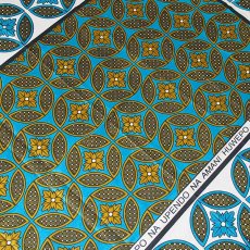 青・ブルー 雑貨 ケニア カンガ布 110x150【愛と平和が存在する場所】