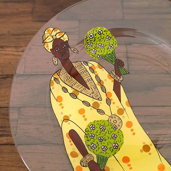 セネガル ガラス皿