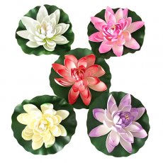 飾るもの 置くもの ベトナム ロータス フローティング フラワー  蓮の花 造花 大（5色 28.5cm）