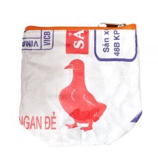 飼料袋リメイクシリーズ ベトナム 飼料袋 リメイク ポーチ（NEW サイズ アヒル）