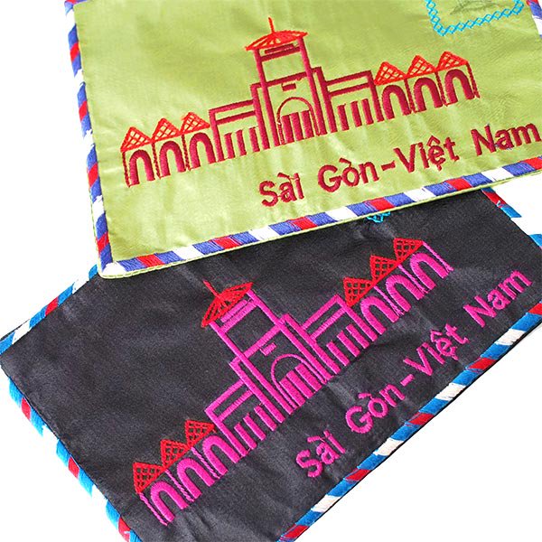 ベトナム 刺繍 ポーチ ベンタイン市場  （9色）【画像5】