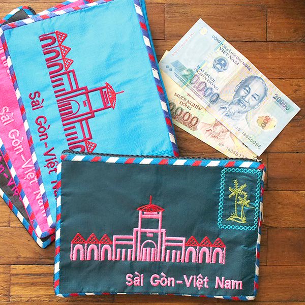 ベトナム刺繍 ポーチ ベンタイン市場  （9色）【画像7】