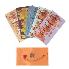 ゾウ 象 モチーフ 雑貨 インド chimanlals（チマンラール）封筒 KUNJAR（ゾウ 5色）