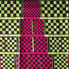 アジアとアフリカの布 アフリカン プリント 布  115×90 カットオフ（四角）