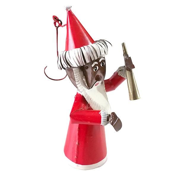 マリ サンタクロース オーナメント リサイクル缶 ブリキ