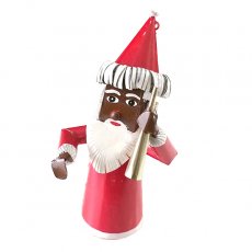 クリスマス マリ  サンタクロース オーナメント  リサイクル缶 ブリキ
