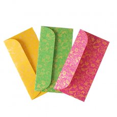 包装紙 コラージュ素材 カラフルな封筒（3色）