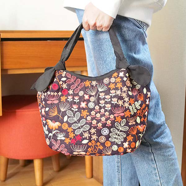 ベトナム 刺繍 バッグ 花