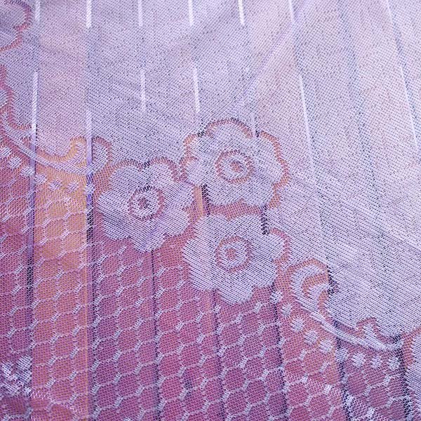 ベトナム 花柄 レース テーブルクロス  パープル  約137×198cm レトロ かわいい【画像3】