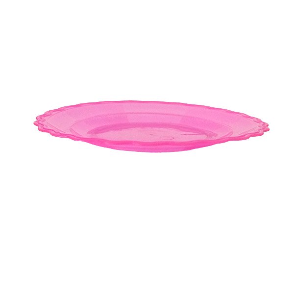  ベトナム  波型 プラスチック 皿  小サイズ  ピンク グリーン ブルー 直径約15cm カラフル レトロ ポップ【画像6】