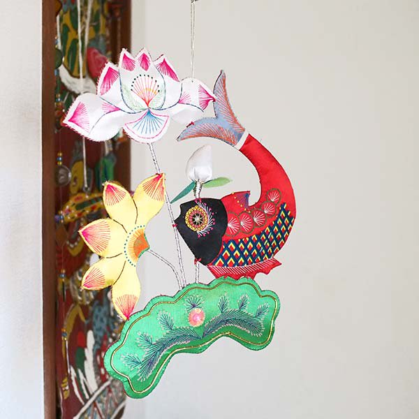  ロータス 蓮の花・魚 縁起が良さそうな飾り【画像8】