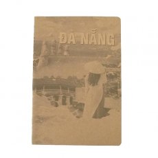 アジアのかわいい文具 ベトナム モノクロ ノート（ダナン ゴールデンブリッジ アオザイ）
