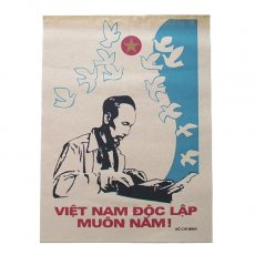 ベトナム 雑貨 ベトナム プロパガンダ アート ポスター【長生きする独立したベトナム】約40×30