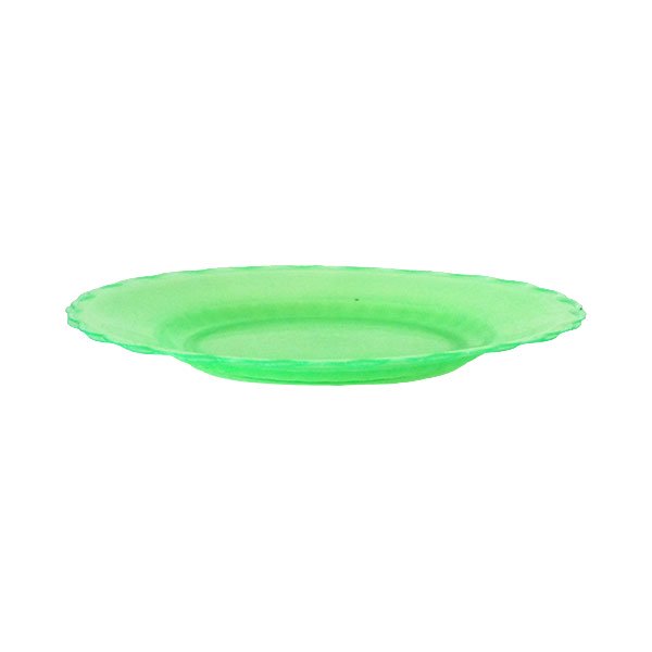 ベトナム  波型 プラスチック 皿  中サイズ   ピンク グリーン 直径約18cm カラフル レトロ ポップ【画像6】