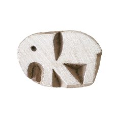 飾るもの 置くもの 小物  インド ウッドブロック スタンプ  象B  約2.5cm×4cm
