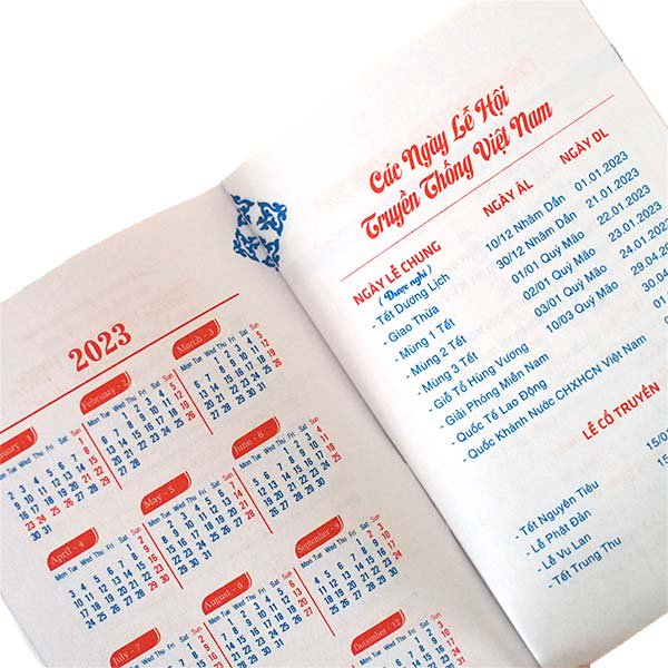 ベトナム 2023年 ネコ年 ミニスケジュール帳 （3種） 約10cm×約6.5cm【画像6】