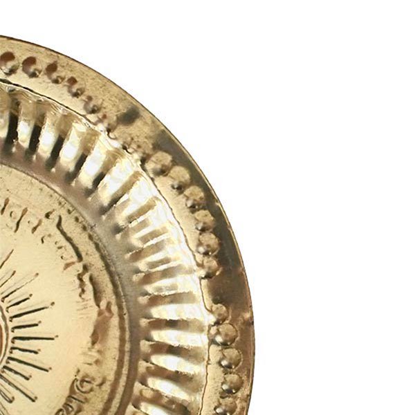インド 梵字 オーンの皿 直径約22cm 祭壇の際におかずを盛り付けるために使用されるお皿【画像4】